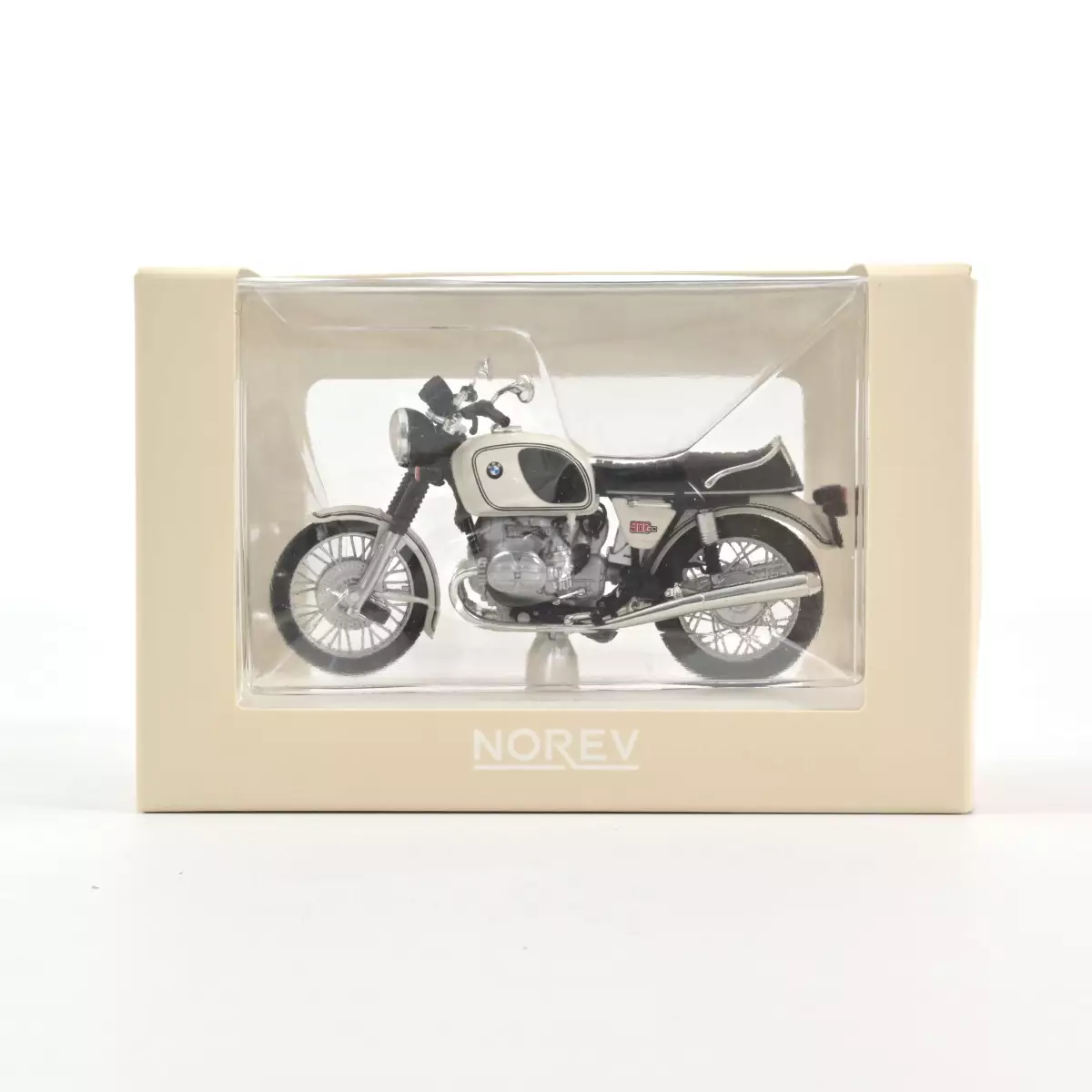 BMW R90/6 1974 Moto Bianca Scala 1:18 – Modello Pressofuso Norev 182036 - Foto 4