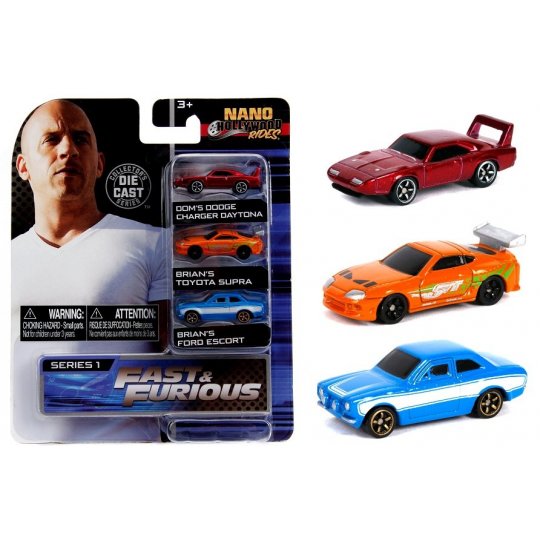 FAST & FURIOUS - Assortiment 3 voitures Nano - Jada
