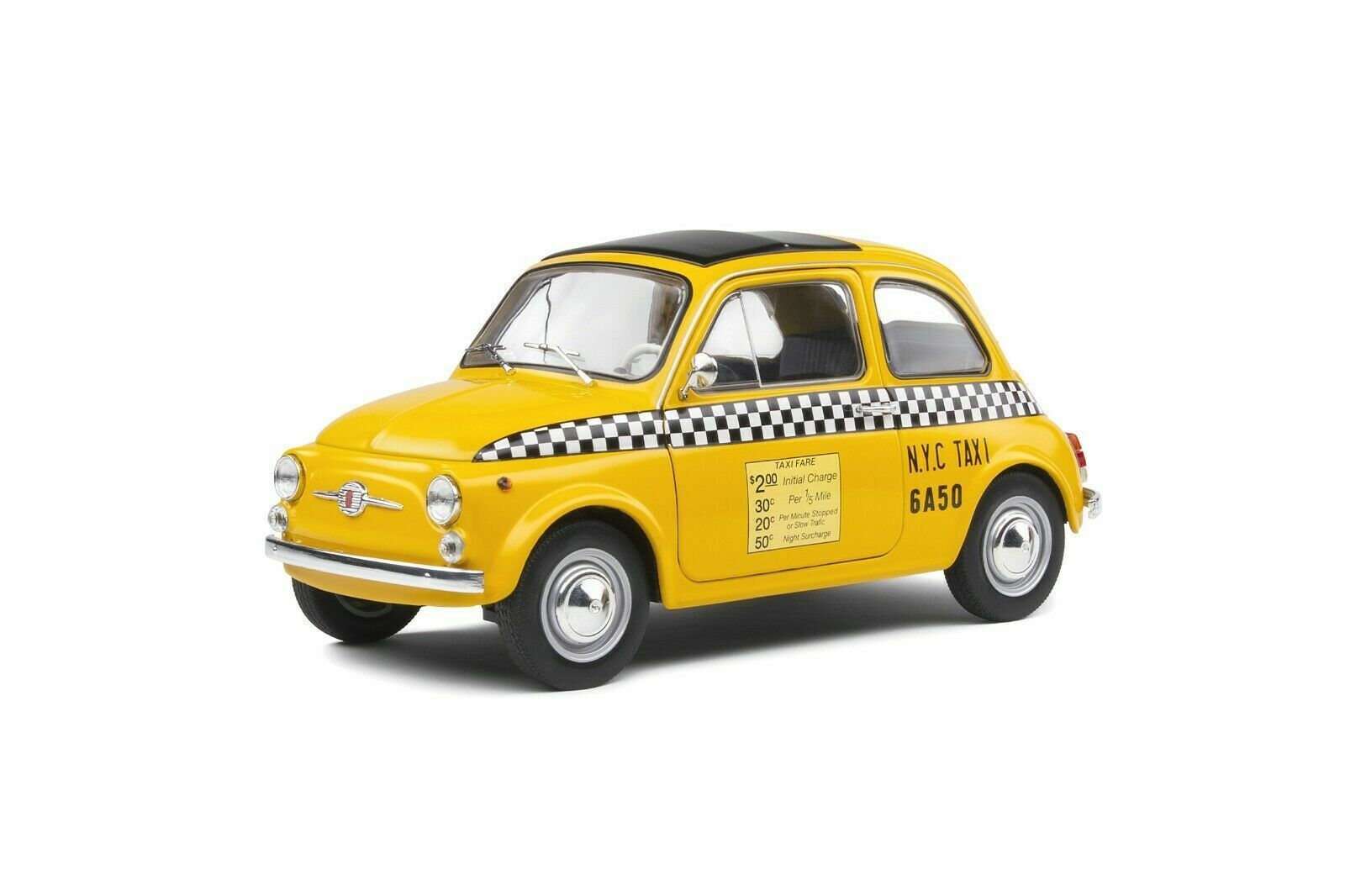 FIAT 500 Taxi NYC Jaune - 1:18 SOLIDO S1801407
