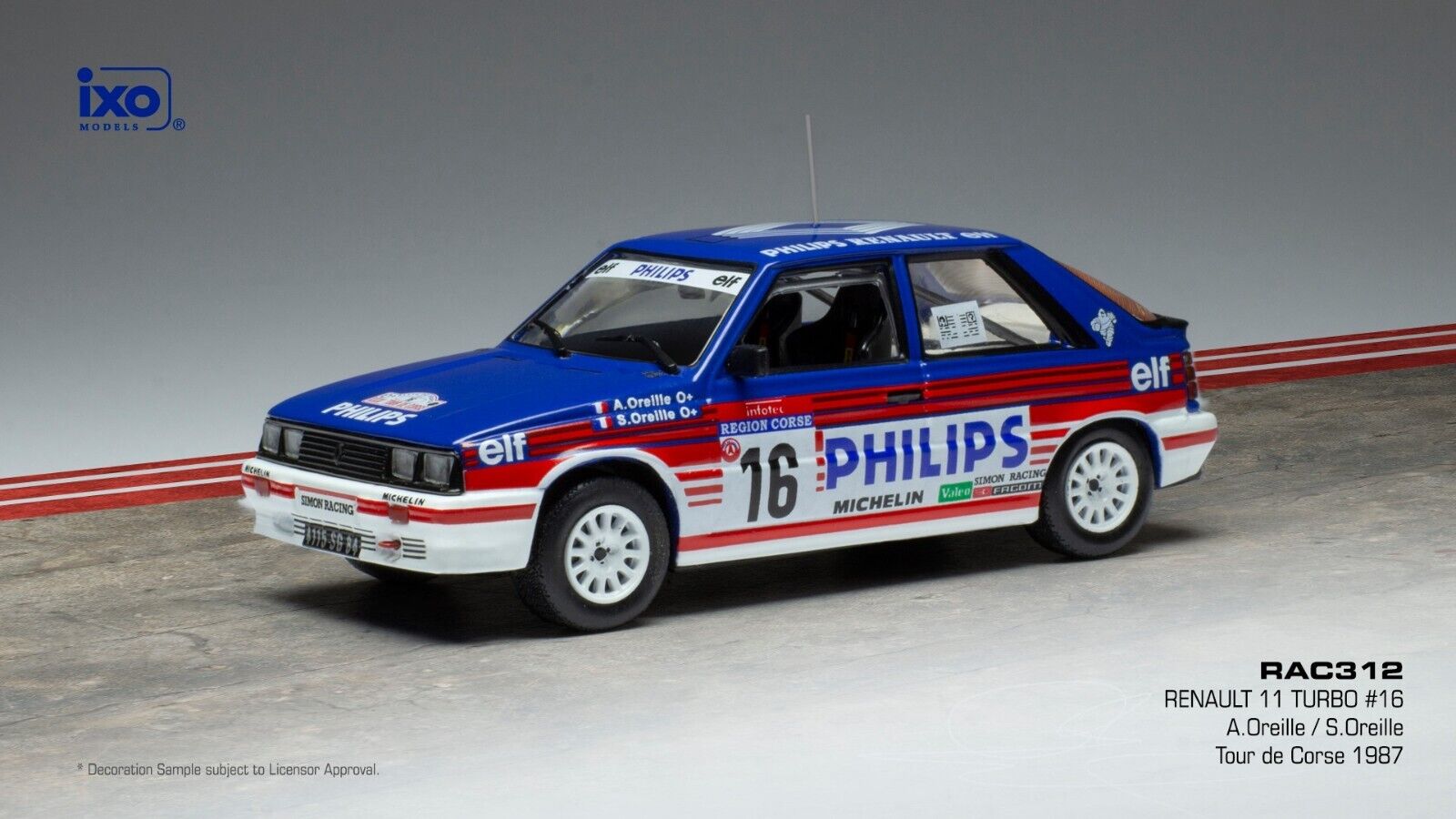 RENAULT 11 Turbo #16 Philips Oreille/Oreille Rally Tour de Corse 1987