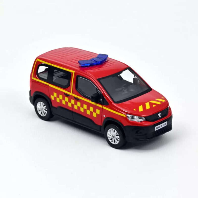 PEUGEOT Rifter 2019 "Pompiers Décoration Latérale à damier" - 1:43 NOREV 479071