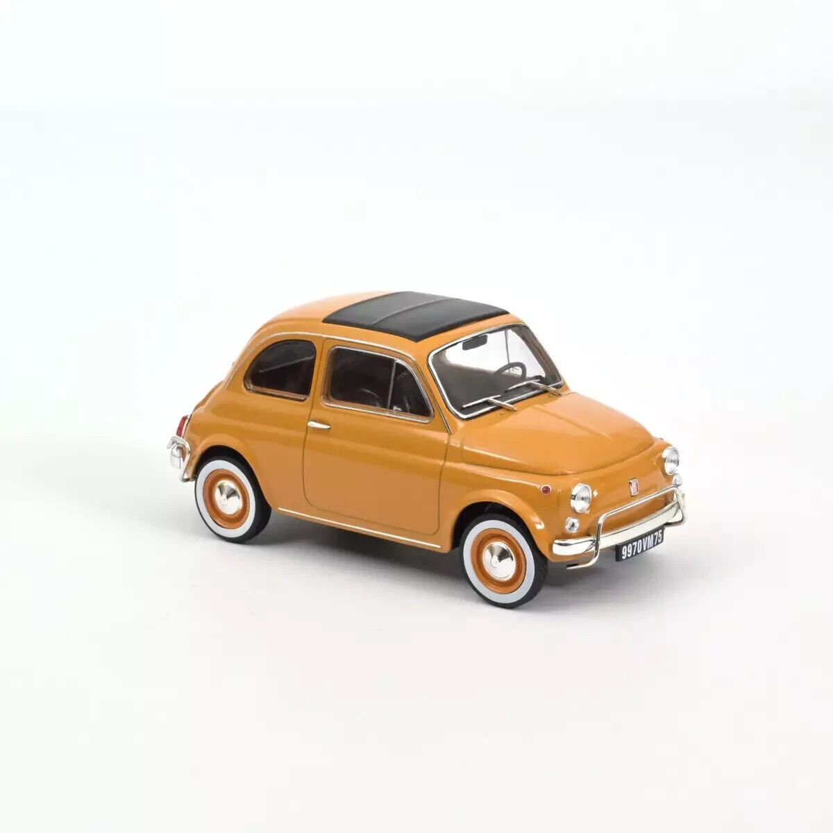 Modèle Réduit Fiat 127 Jaune Au 1/43 - Marque Norev - Occasion En Bon état