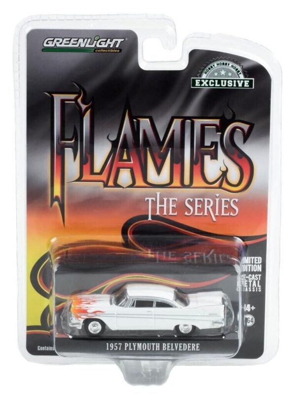 PLYMOUTH Belvedere 1957 Flames - 1:64 Greenlight 30362