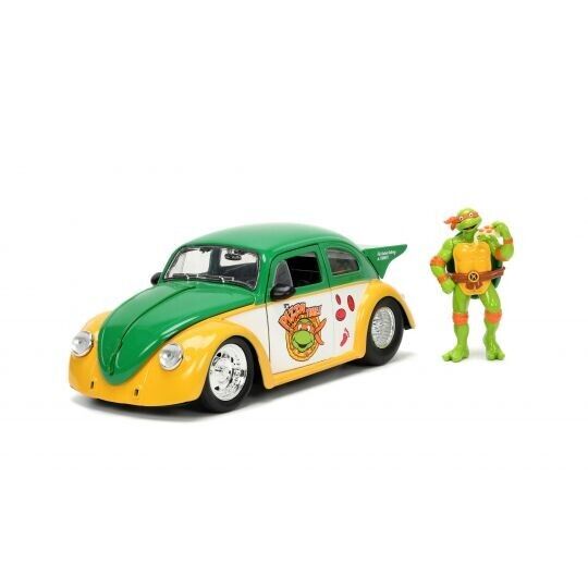 VW Beetle +Michelangelo Tortues Ninja - 1:24 Jada 33741