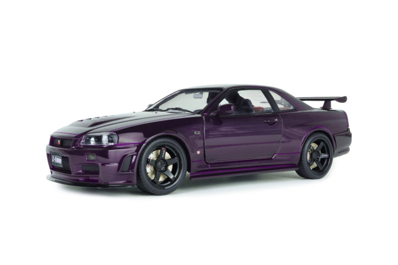 NISSAN Skyline GT-R (BNR34) Z-TUNE 1999 Purple - 1:18 Solido S1804311
