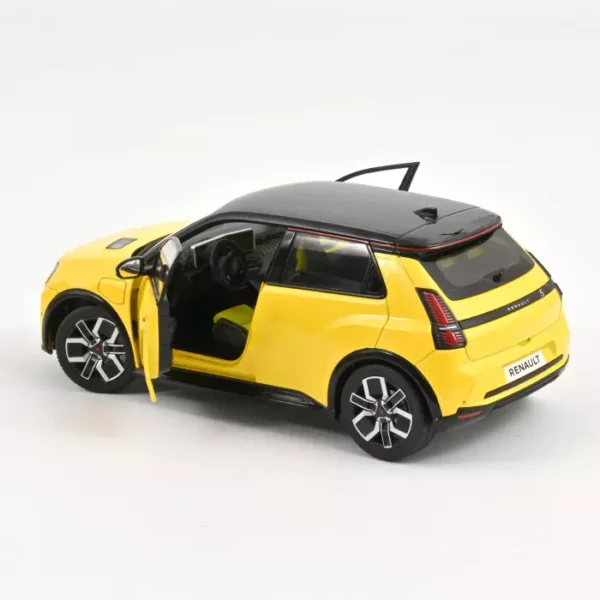 Maquette Renault 5 E-Tech 2024 Jaune Pop & Noir - Échelle 1:18 Par Norev - Réf. 185500