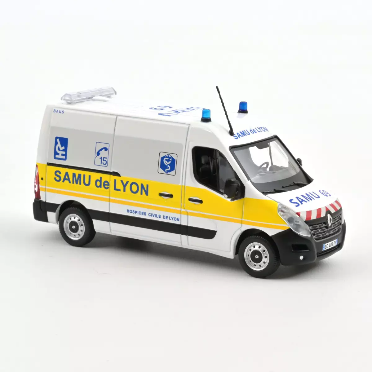 Miniature Norev Renault Master Samu 73 Au 1/43 – Modèle 2014 En