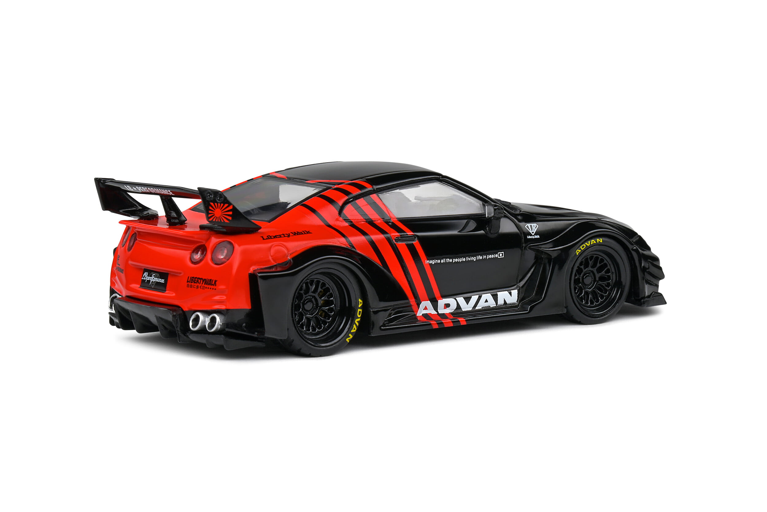 Modèle Réduit Nissan GT-R R35 LBWK 2020 - Échelle 1:43 Par Solido - Noir Et Rouge