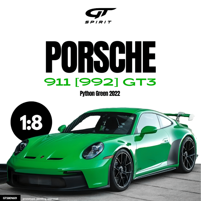 PORSCHE 911 (992) GT3 2022 Vert Python - 1:8 GT Spirit GTS801601