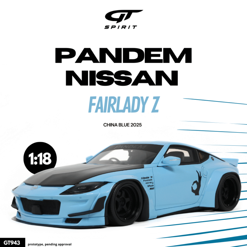PANDEM NISSAN Fairlady Z 2025 Bleu Chine - 1:18 GT Spirit GT943