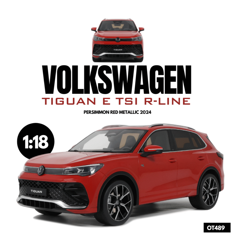 VOLKSWAGEN Tiguan E TSI R-Line 2024 Rouge - 1:18 OttOmobile OT489