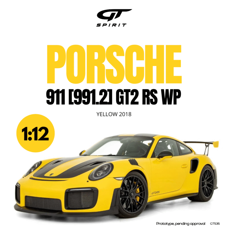 PORSCHE 911 (991.2) GT2 RS WP 2018 Yellow - 1:12 GT Spirit GT535