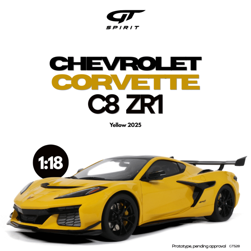 CHEVROLET Corvette C8 ZR1 Jaune - 1:18 GT Spirit GT528