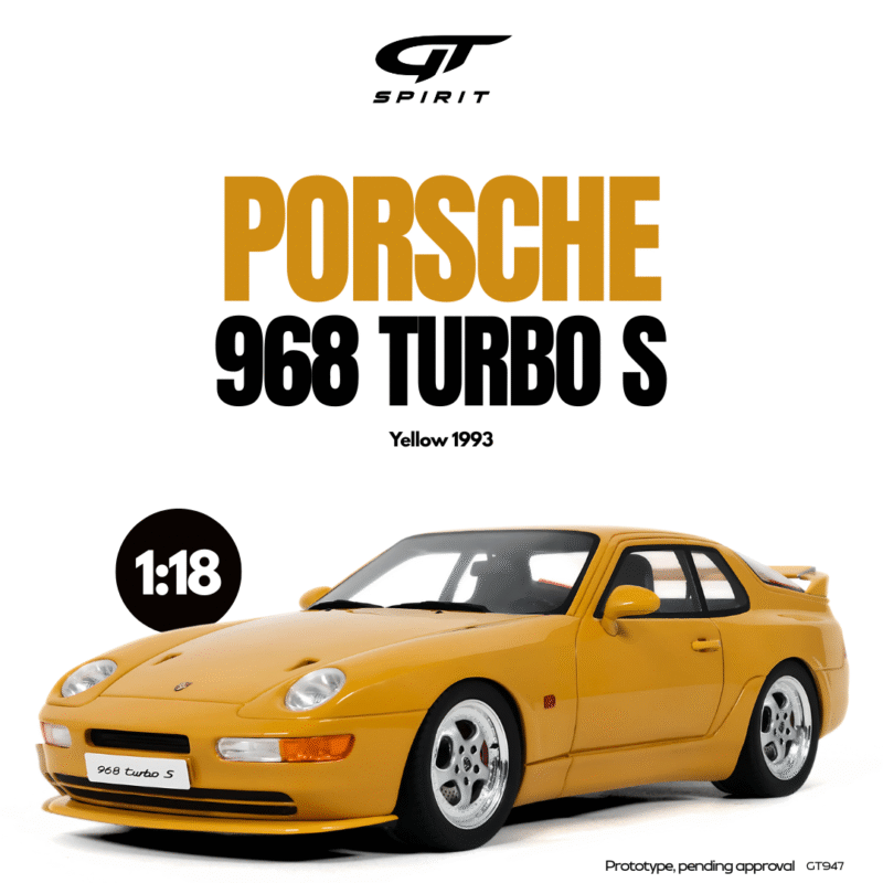 PORSCHE 968 Turbo S 1993 Yellow - 1:18 GT Spirit GT947