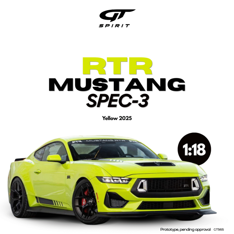 RTR Mustang SPEC-3 2025 Yellow - 1:18 GT Spirit GT565