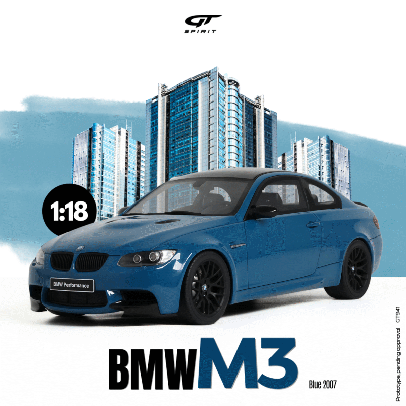 BMW M3 E92 2007 Blue - 1:18 GT Spirit GT941