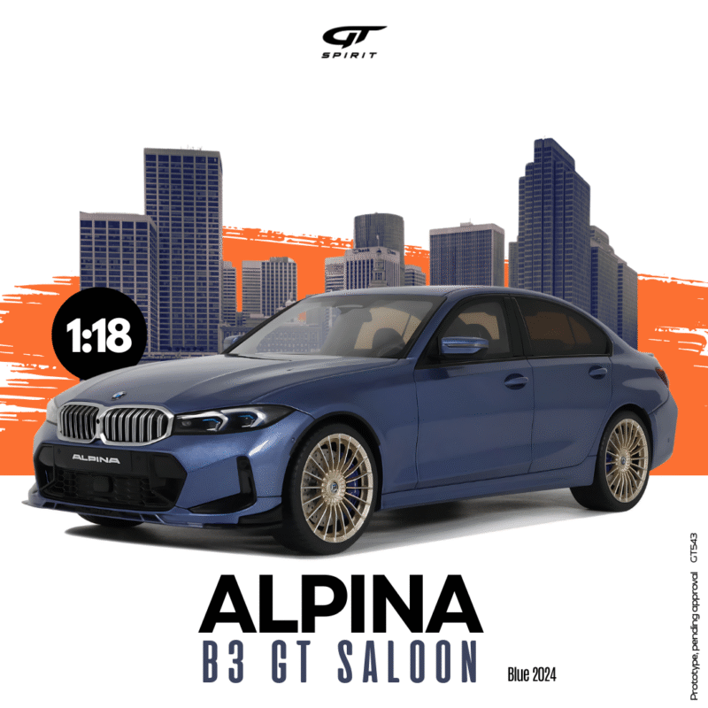 BMW ALPINA B3 GT Saloon 2024 Blue - 1:18 GT Spirit GT543