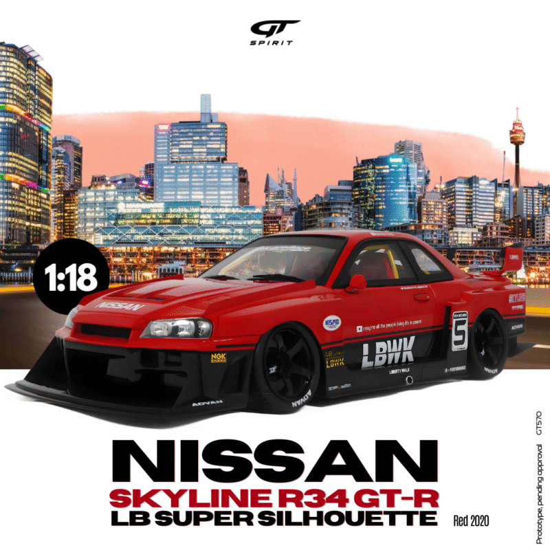 NISSAN Skyline R34 GT-R LB Super Silhouette 2020 - 1:18 GT Spirit GT570