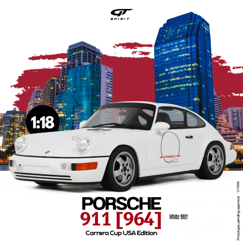 PORSCHE 911 (964) Carrera Cup USA 1992 Blanc - 1:18 GT Spirit GT995