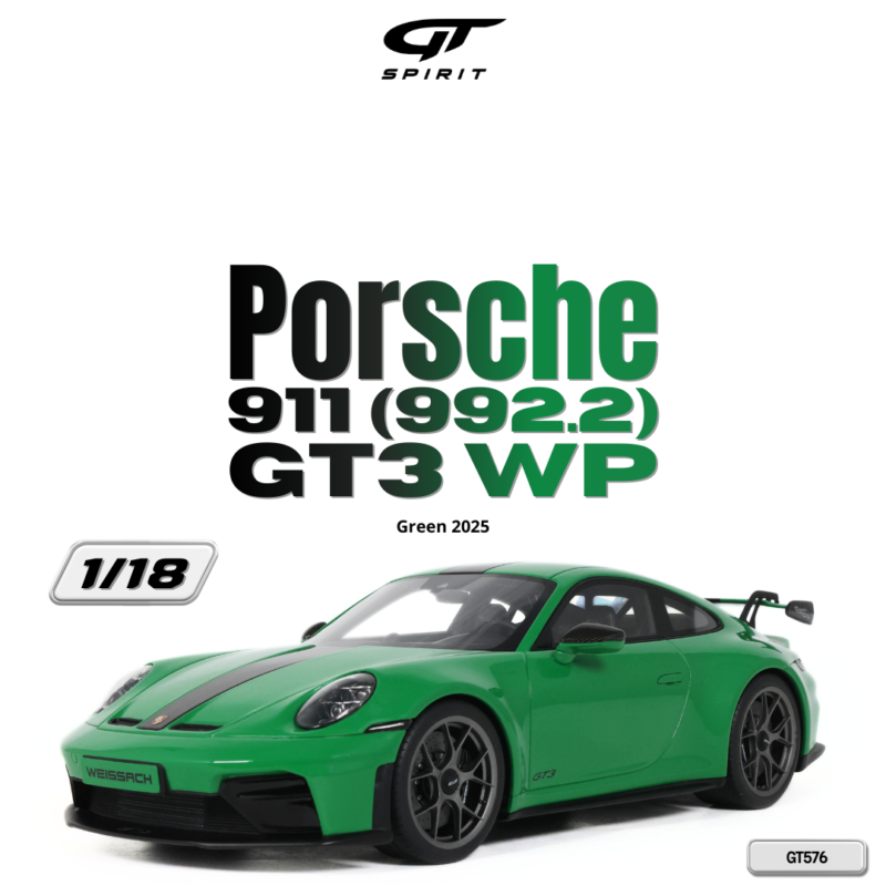 PORSCHE 911 (992.2) GT3 WP 2025 Vert - 1:18 GT Spirit GT576