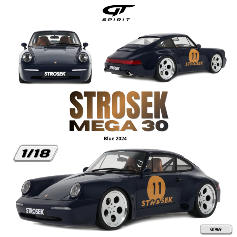 STROSEK Mega 30 Porsche 2024 Blue - 1:18 GT Spirit GT969