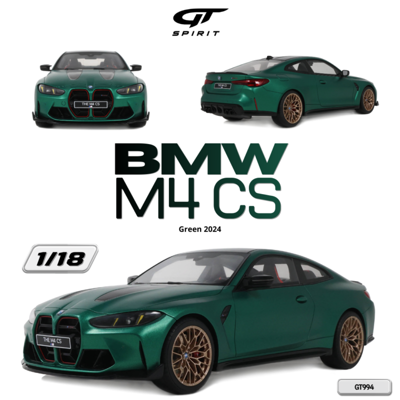 BMW M4 CS 2024 Green - 1:18 GT Spirit GT994