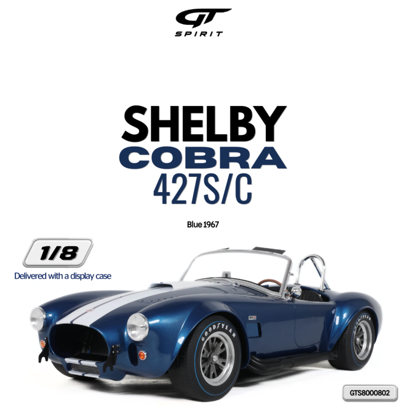 SCHELBY Cobra 427S/C 1967 Bleu - 1:8 GT Spirit GTS80002