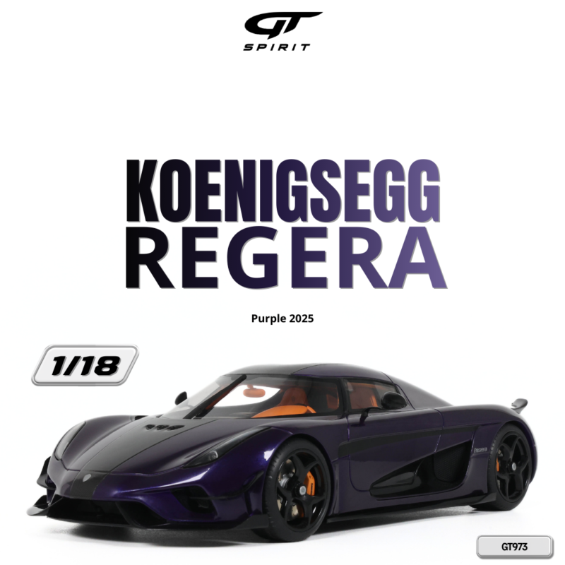 KOENIGSEGG Regera 2025 Purple - 1:18 GT Spirit GT973