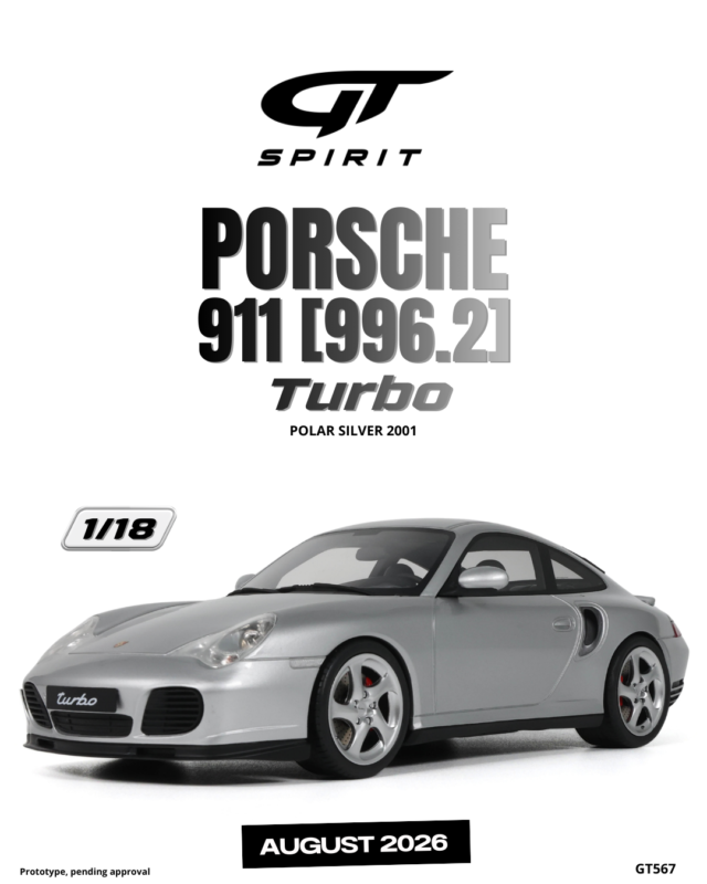 PORSCHE 911 (996.2) Turbo 2021 Silver - 1:18 GT Spirit GT567