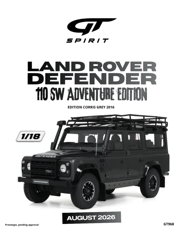 LAND ROVER Defender 110 SW 2016 Grey - 1:18 GT Spirit GT968