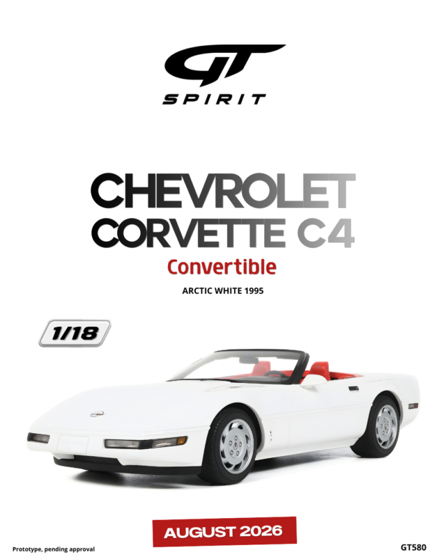 CHEVROLET Corvette C4 Cab 1995 Blanc - 1:18 GT Spirit GT580