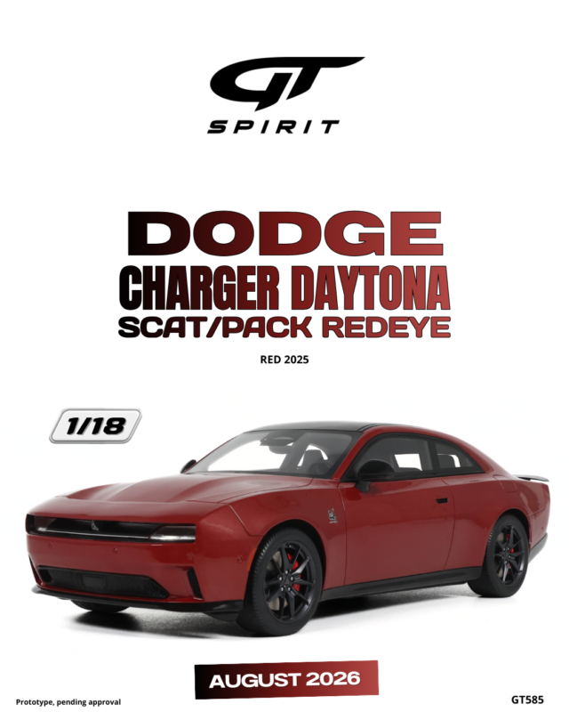 DODGE Charger Daytona SCAT/Pack 2025 Red - 1:18 GT Spirit GT585