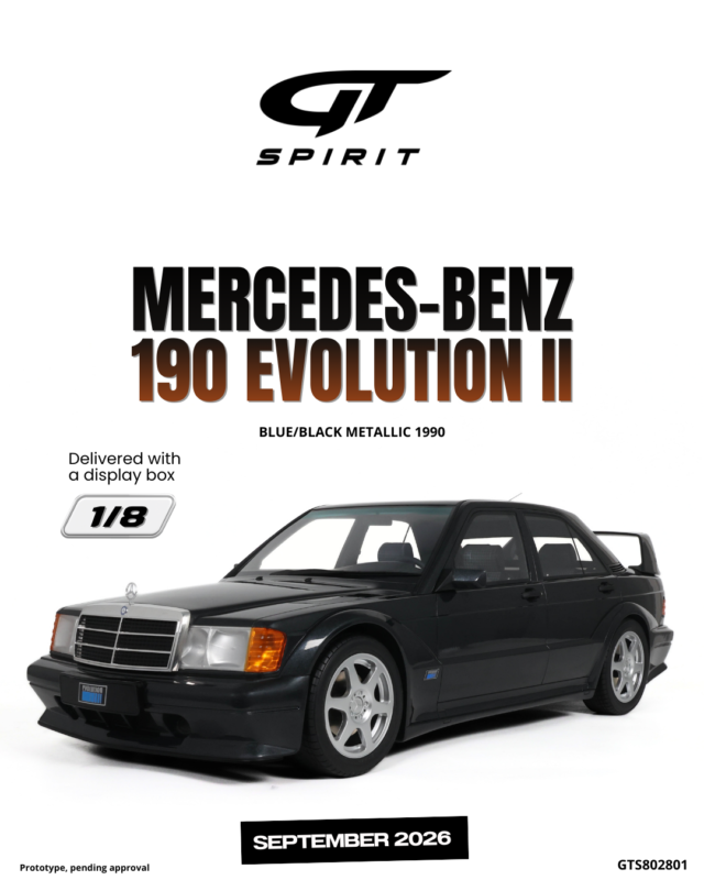 MERCEDES 190 Evolution II 1990 Blue/Black- 1:8 GT Spirit GTS802801