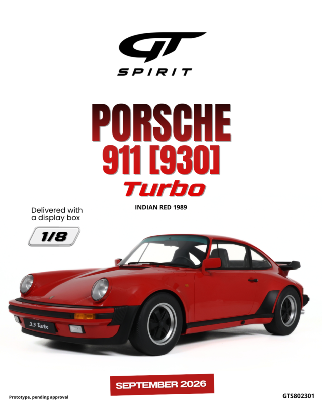 PORSCHE 911 (930) Turbo 3.3 1989 Red - 1:8 GT Spirit GTS802301