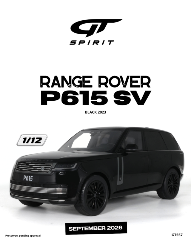 RANGE ROVER P615 SV 2023 Black - 1:12 GT Spirit GT557