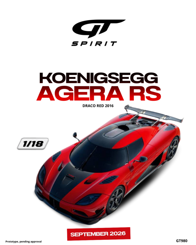 KOENIGSEGG Agera RS 2016 Red - 1:18 GT Spirit GT980