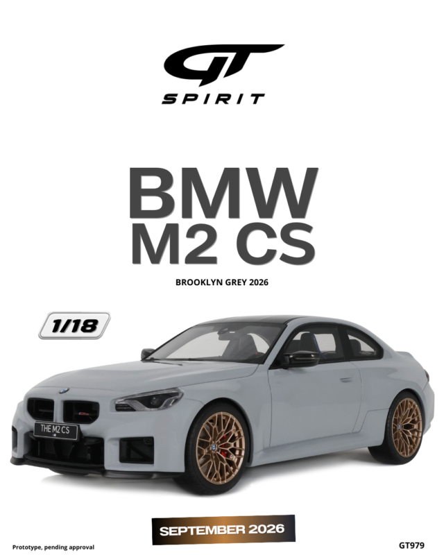 BMW M2 CS 2026 Brooklyn Grey - 1:18 GT Spirit GT979