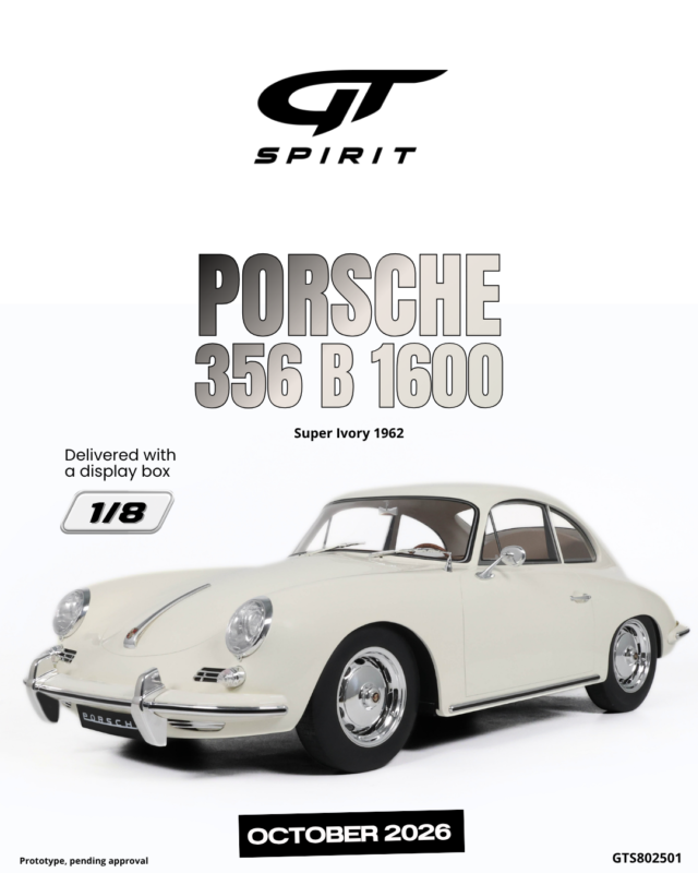 PORSCHE 356 B 1600 1962 Ivoire - 1:8 GT Spirit GTS802501
