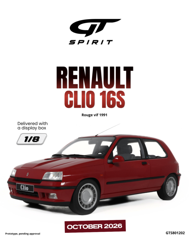 RENAULT Clio 16S 1991 Red - 1:8 GT Spirit GTS801202