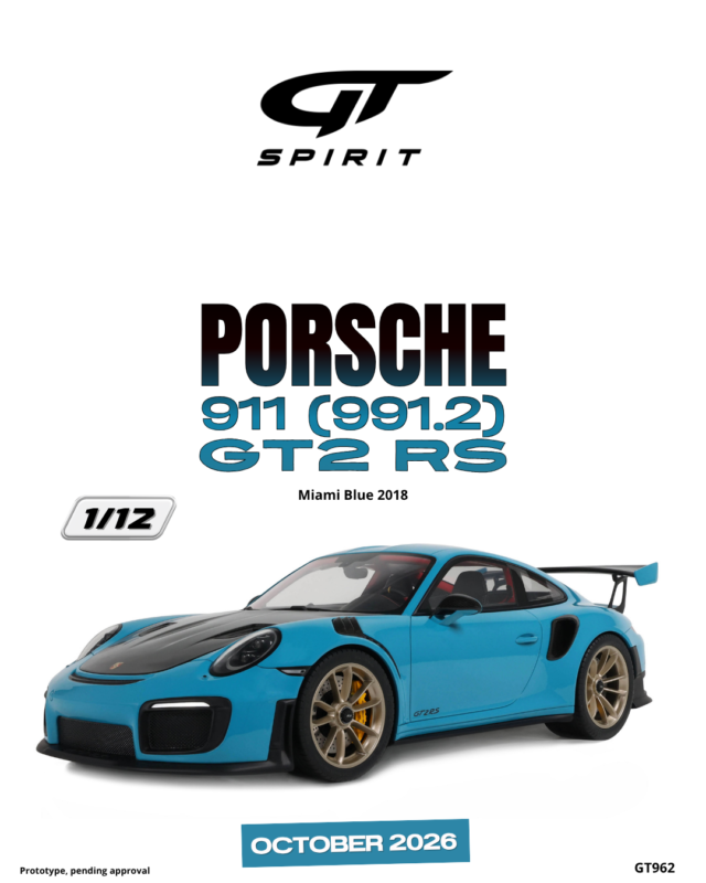 PORSCHE 911 (991.2) GT2 RS 2018 Blue - 1:12 GT Spirit GT962