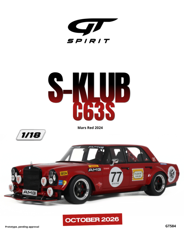 S-KLUB Mercedes C63S 2024 - 1:18 GT Spirit GT584