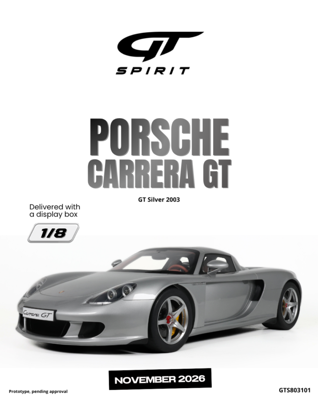 PORSCHE Carrera GT 2003 Silver - 1:8 GT Spirit GTS803101
