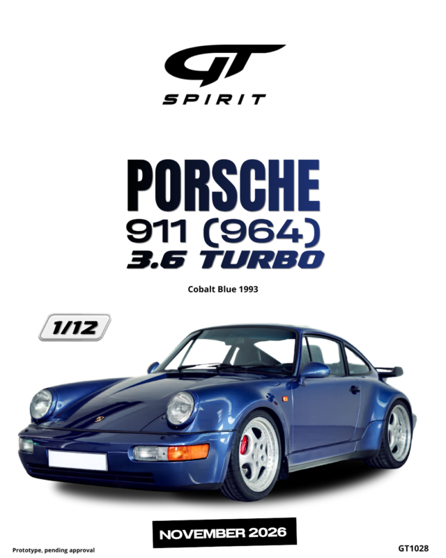 PORSCHE 964 3.6 Turbo 1993 Blue - 1:12 GT Spirit GT1028