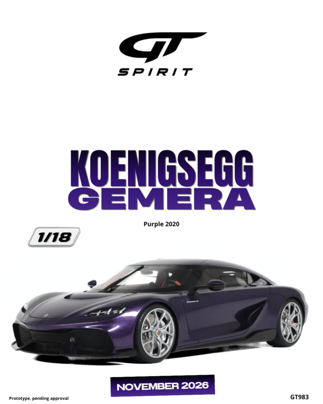 KOENIGSEGG Gemera 2020 Purple - 1:18 GT Spirit GT983