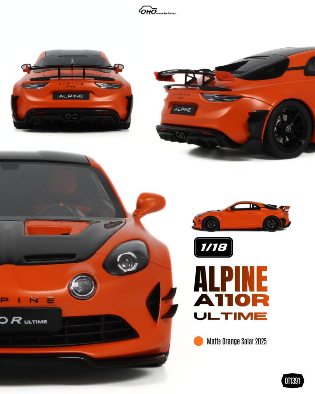 ALPINE A110R Ultime 2025 Orange - 1:18 OttO OT1391