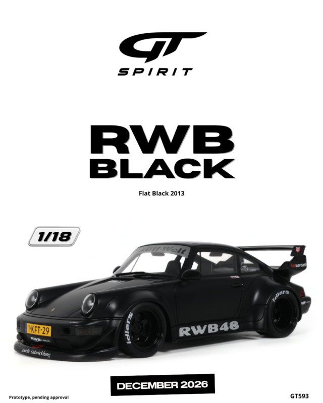 RWB Black Flat Black 2013 Porsche - 1:18 GT Spirit GT593