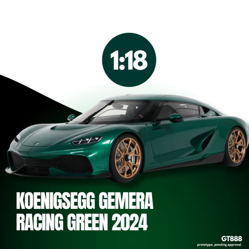 KOENIGSEGG Gemera Racing 2024 Vert - 1:18 GT Spirit GT888