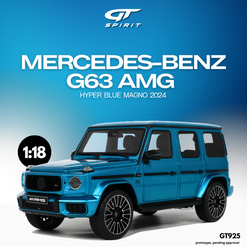 MERCEDES G63 AMG 2024 Bleu - 1:18 GT Spirit GT925