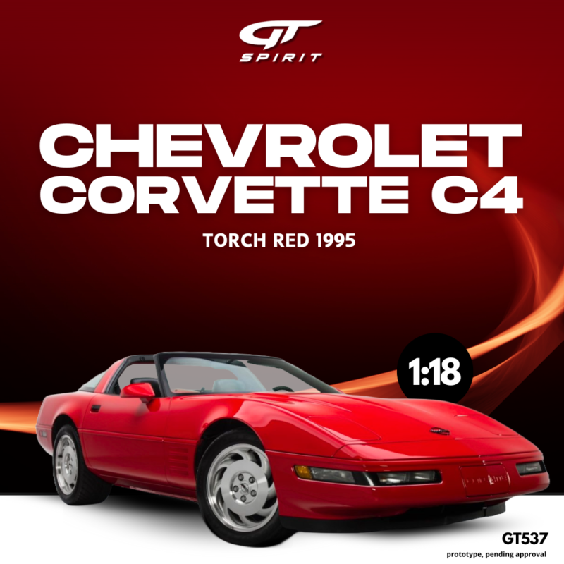 CHEVROLET Corvette C4 1995 Rouge- 1:18 GT Spirit GT537