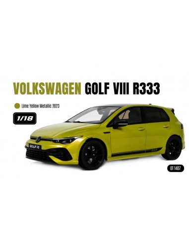 VOLKSWAGEN Golf 8 R 333 2023 Jaune - 1:18 OttOmobile OT1407